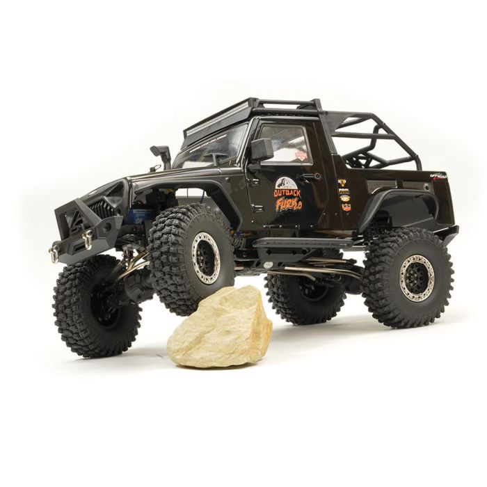 FTX 1:10 Outback Fury 2.0 4X4 RTR RC Trail Crawler Truck w/ Lights - Black