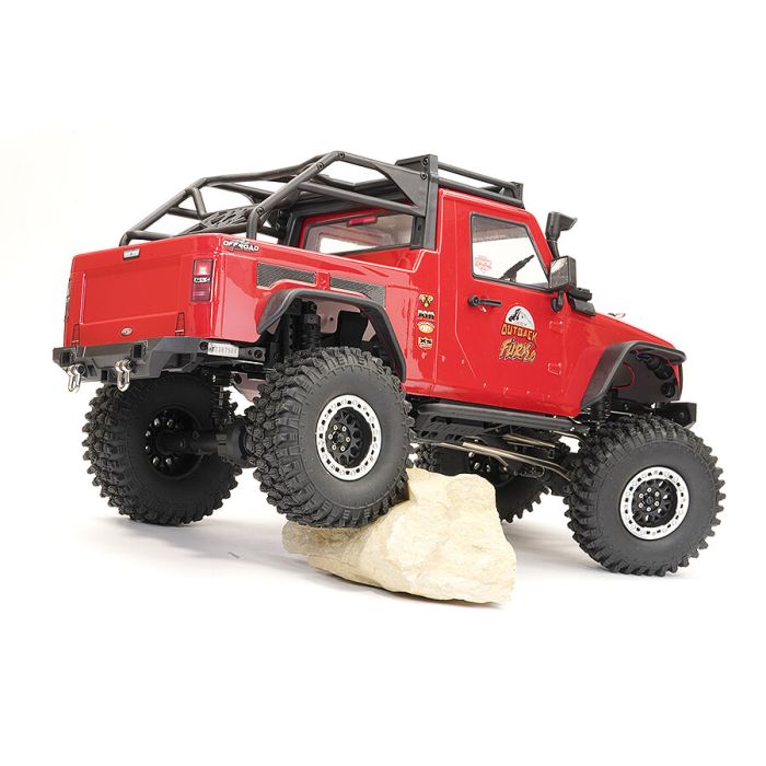 FTX 1:10 Outback Fury 2.0 4X4 RTR RC Trail Crawler Truck w/ Lights - Red