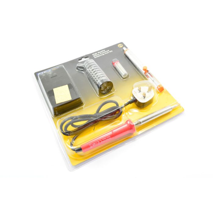 High Quality 80W Soldering Iron Kit with Stand, Sponge, Desolder Pump and Solder Wire