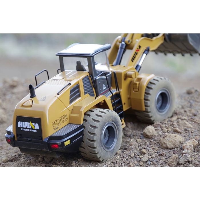 Huina RC Die-Cast Metal Wheel Loader Bulldozer - Sound & Lights