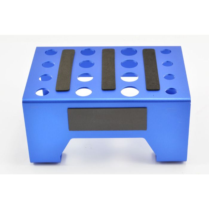 Fastrax Blue Anodised Aluminium Car Pit Stand for RC Cars