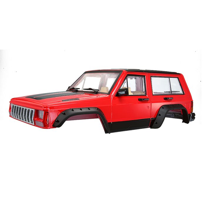 Fastrax 1/10 Rockee Jeep Cherokee XJ Hardbody w/Interior RC Car Body - Red