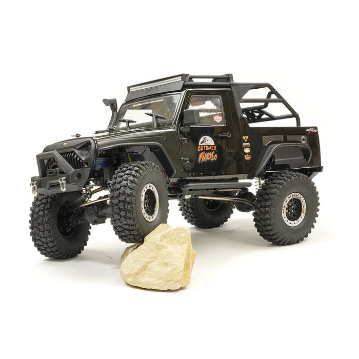 FTX 1:10 Outback Fury 2.0 4X4 RTR RC Trail Crawler Truck w/ Lights - Black