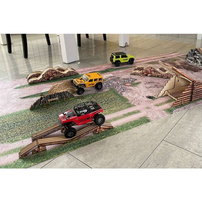 Crawler Park Carpet Circuit (200x100cm) – 1/24 & 1/18 RC Car Off Road Track