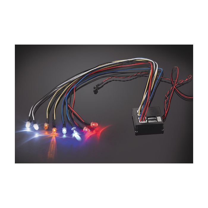 Fastrax RC Scale Model Car Flashing Light Kit Multiple Functions 8 LED Light