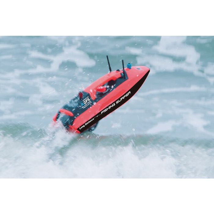 Fishing People Surfer 3251 V2 - RTR RC Bait Release Boat w/ GPS - Red
