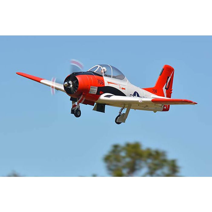 FMS 1400mm T-28D Trojan V4 ARTF (no Tx/Rx/Batt/Cgr) RC Model Plane – Red