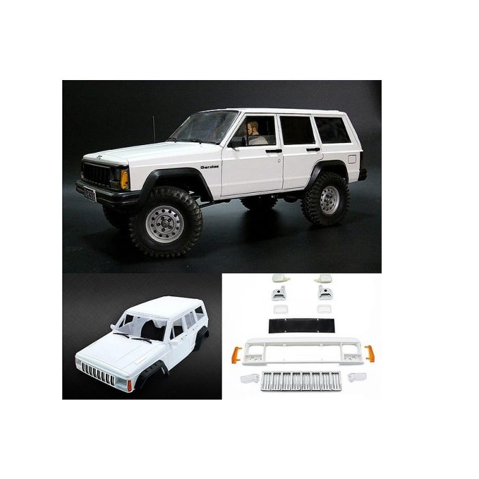 Fastrax 1/10 Rockee Jeep Cherokee XJ Hardbody w/Interior RC Car Body - White
