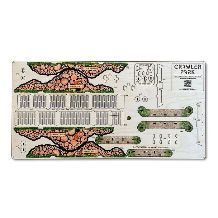 Crawler Park 5 Obstacles Set – 1/24 & 1/18 RC Car Off Road Track Circuit