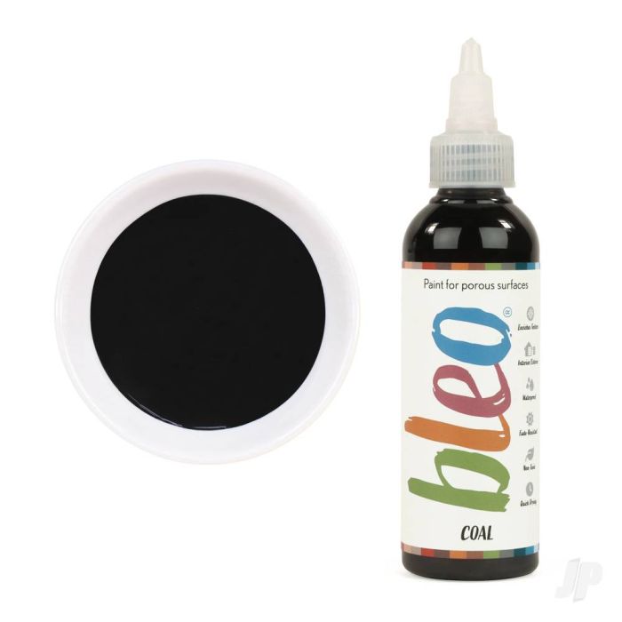 Bleo Gel Paint - Coal (100ml) - Waterproof Outdoor Wood Fabric Stain & MORE!