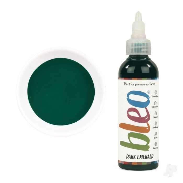 Bleo Gel Paint - Dark Emerald (100ml) - Waterproof Outdoor Wood Fabric Stain & MORE!