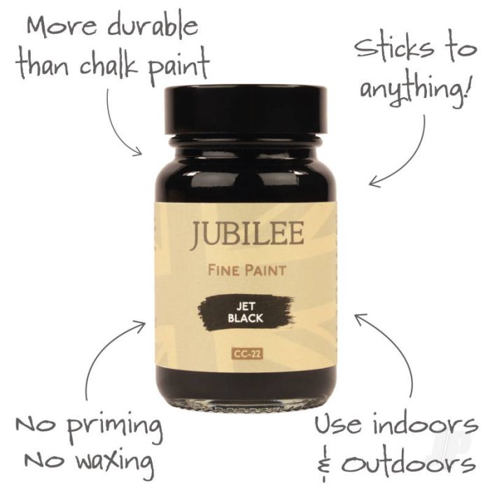 Guild Lane Jubilee All Purpose Acrylic Paint - Jet Black (60ml)
