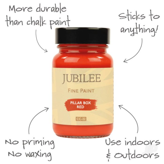 Guild Lane Jubilee All Purpose Acrylic Paint - Pillar Box Red (60ml)