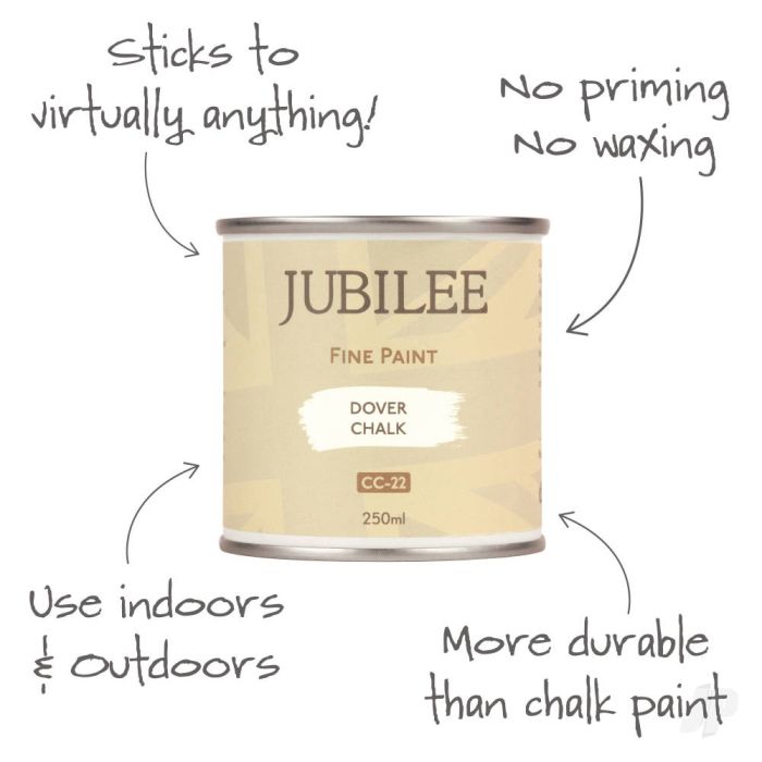 Guild Lane Jubilee All Purpose Acrylic Paint - Dover Chalk (250ml)