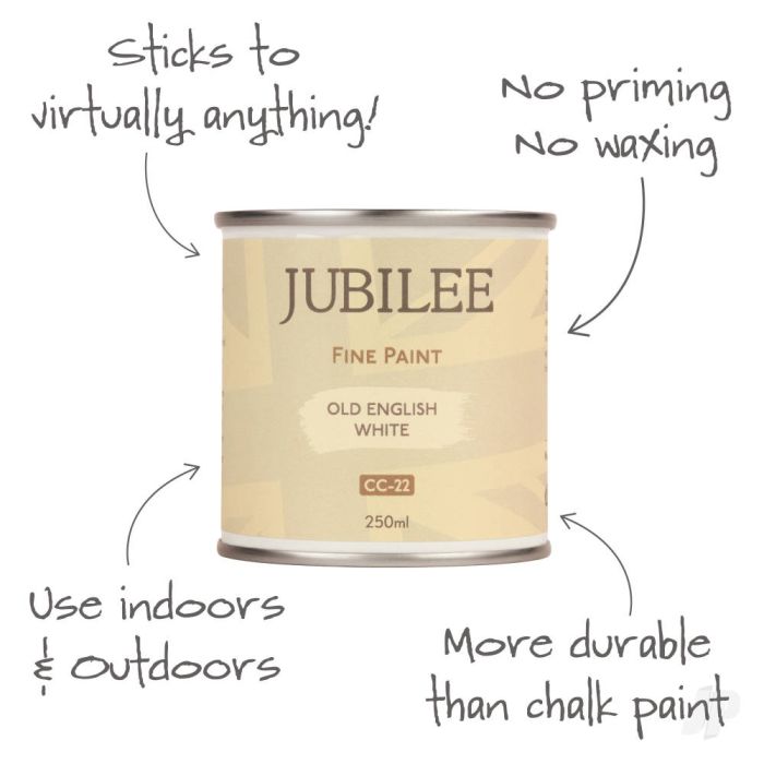Guild Lane Jubilee All Purpose Acrylic Paint - Old English White (250ml)