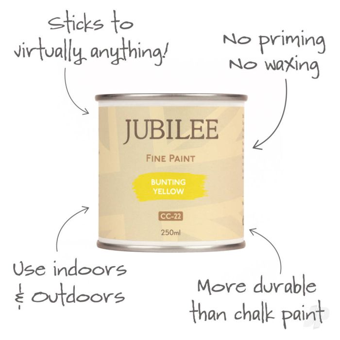 Guild Lane Jubilee All Purpose Acrylic Paint - Bunting Yellow (250ml)