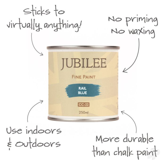 Guild Lane Jubilee All Purpose Acrylic Paint - Rail Blue (250ml)