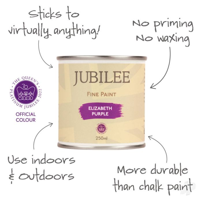Guild Lane Jubilee All Purpose Acrylic Paint - Elizabeth Purple (250ml)