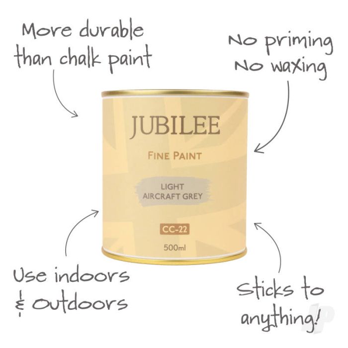 Guild Lane Jubilee All Purpose Acrylic Paint - Light Aircraft Grey (500ml)