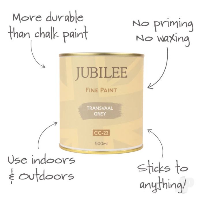 Guild Lane Jubilee All Purpose Acrylic Paint - Transvaal Grey (500ml)
