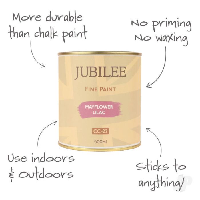 Guild Lane Jubilee All Purpose Acrylic Paint - Mayflower Lilac Purple (500ml)