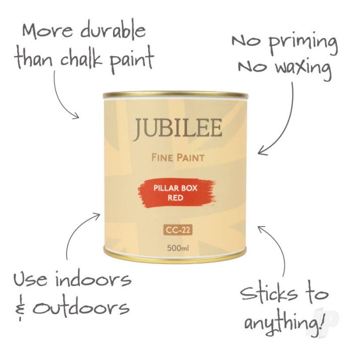 Guild Lane Jubilee All Purpose Acrylic Paint - Pillar Box Red (500ml)