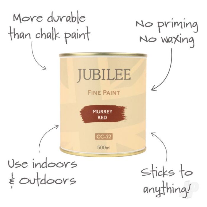 Guild Lane Jubilee All Purpose Acrylic Paint - Murrey Red (500ml)