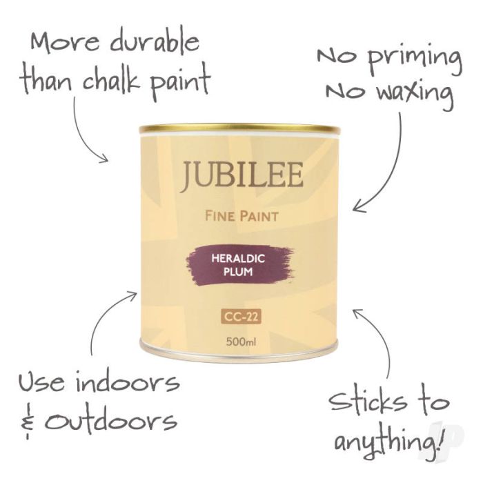 Guild Lane Jubilee All Purpose Acrylic Paint - Heraldic Plum Purple (500ml)