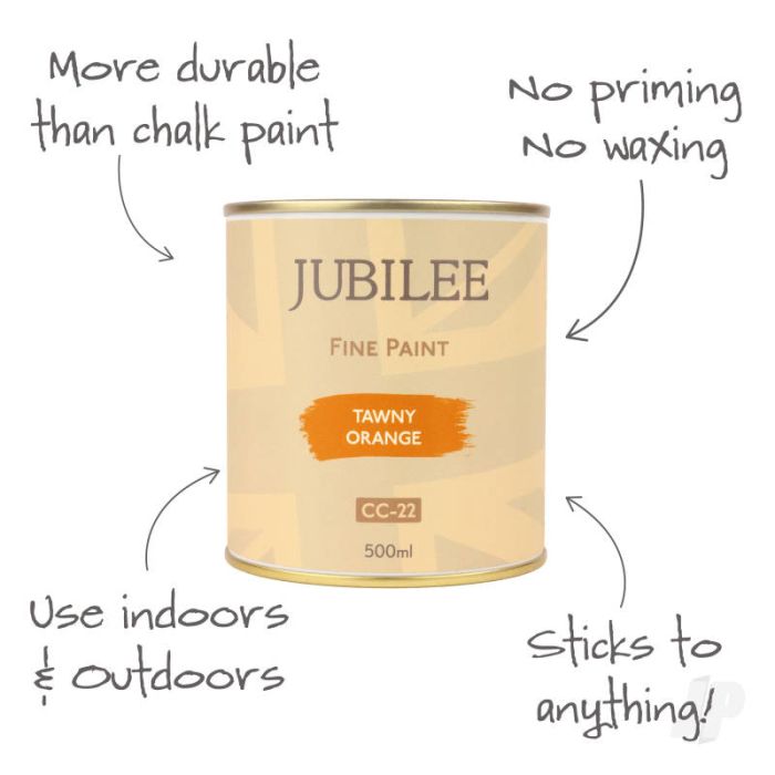 Guild Lane Jubilee All Purpose Acrylic Paint - Tawny Orange (500ml)