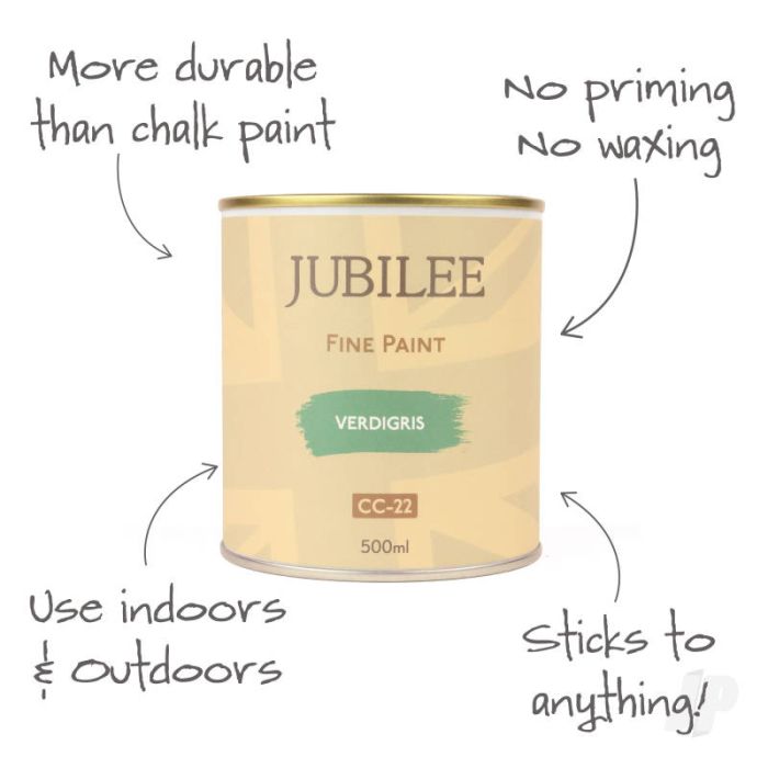 Guild Lane Jubilee All Purpose Acrylic Paint - Verdigris Green (500ml)