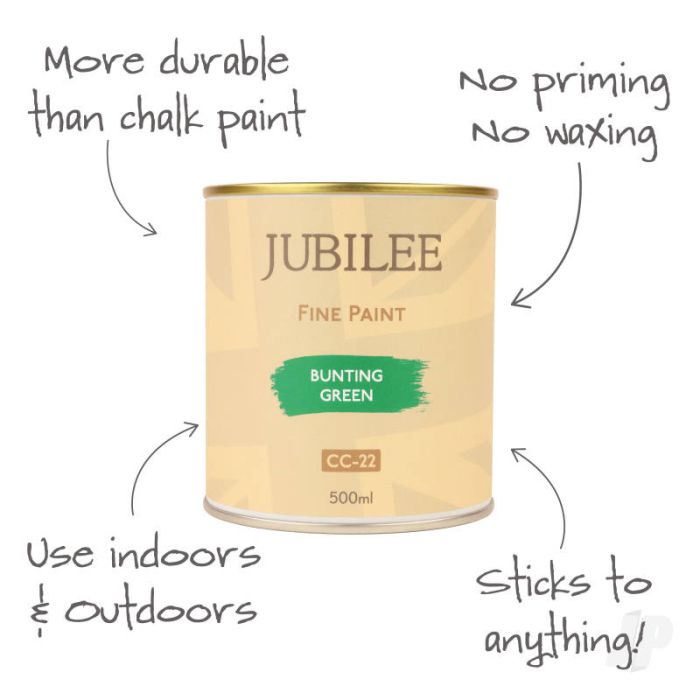 Guild Lane Jubilee All Purpose Acrylic Paint - Bunting Green (500ml)