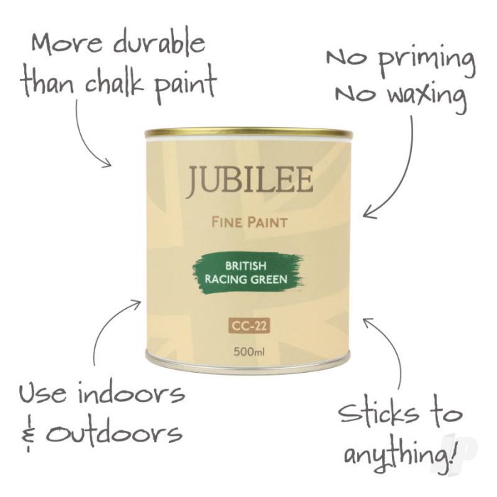 Guild Lane Jubilee All Purpose Acrylic Paint - British Racing Green (500ml)