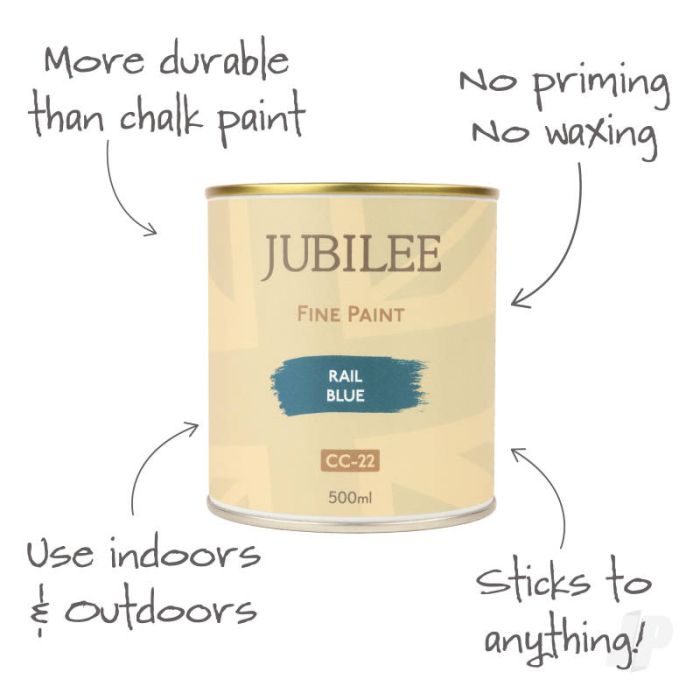 Guild Lane Jubilee All Purpose Acrylic Paint - Rail Blue (500ml)