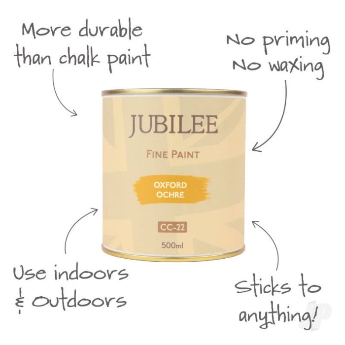 Guild Lane Jubilee All Purpose Acrylic Paint - Oxford Ochre Orange Yellow(500ml)