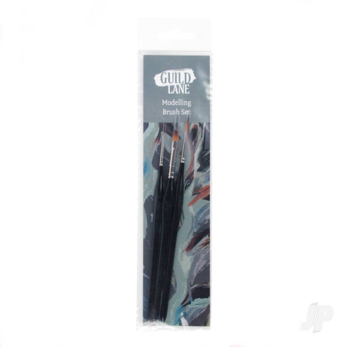Guild Lane Modelling Hand Made Synthetic Brush Set (3) For Craft Model