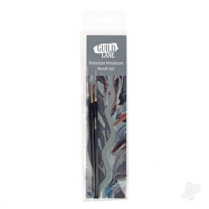 Guild Lane Professional Miniature Synthetic Paint Brush - 3 Piece Set
