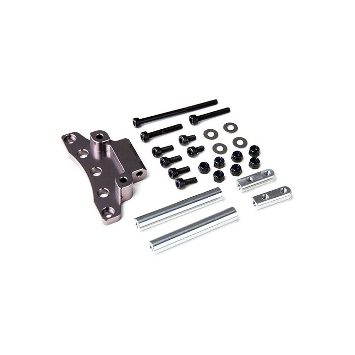 GMADE FRONT UPPER LINK MOUNT (TITANIUM GREY) FOR GS01 AXLE