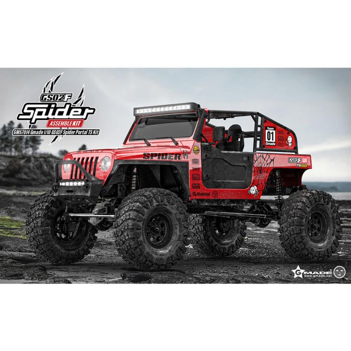 GMADE 1/10 GS02F Spider Jeep Wrangler Style Rock Crawler - RC Car Kit