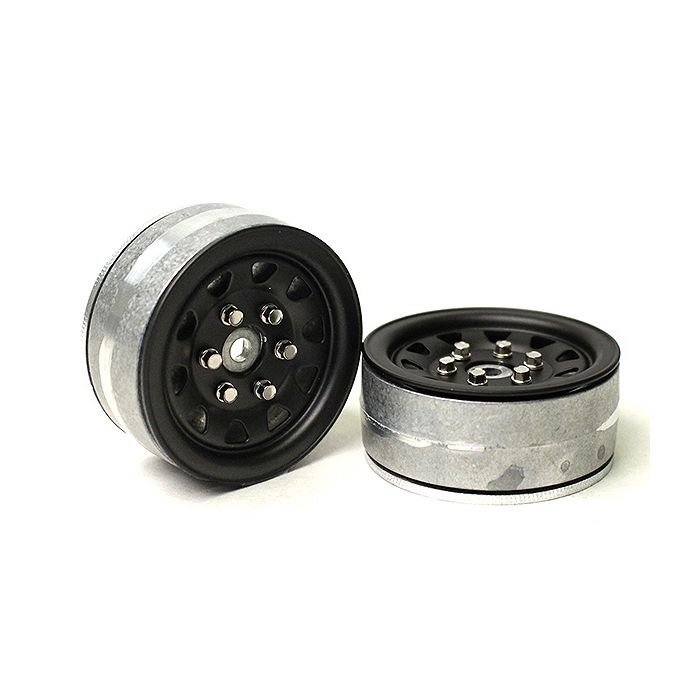 Gmade 1.9 SR04 Beadlock Wheels (Matt Black) (2)