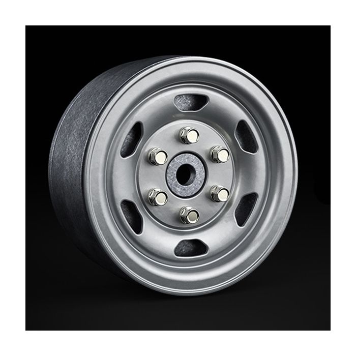 Gmade 1.9 SR05 Beadlock Wheels (Semigloss Silver) (2)