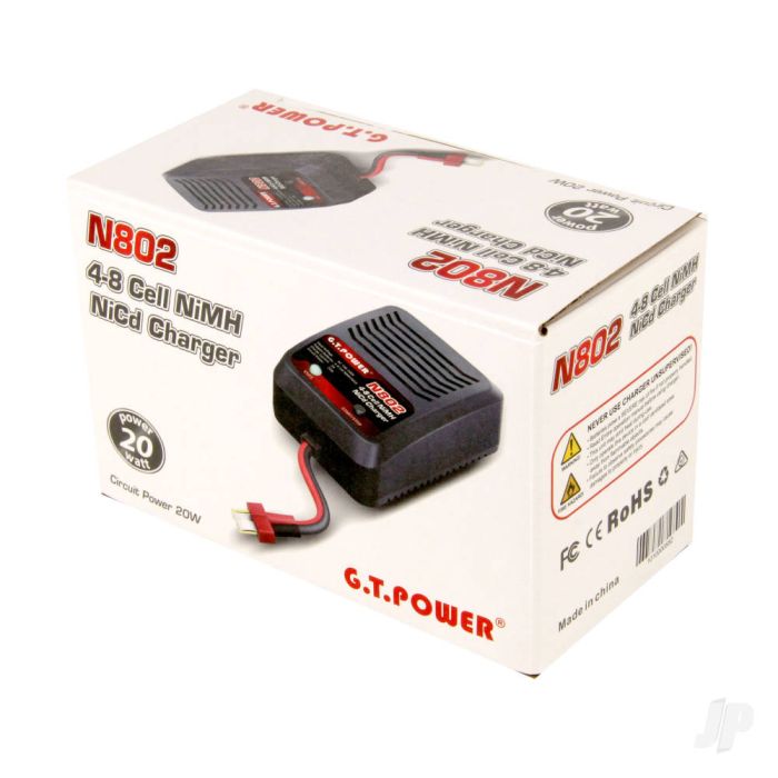GT Power N802 4 - 8 NiMH / NiCd Battery Charger w/ Deans & Tamiya 