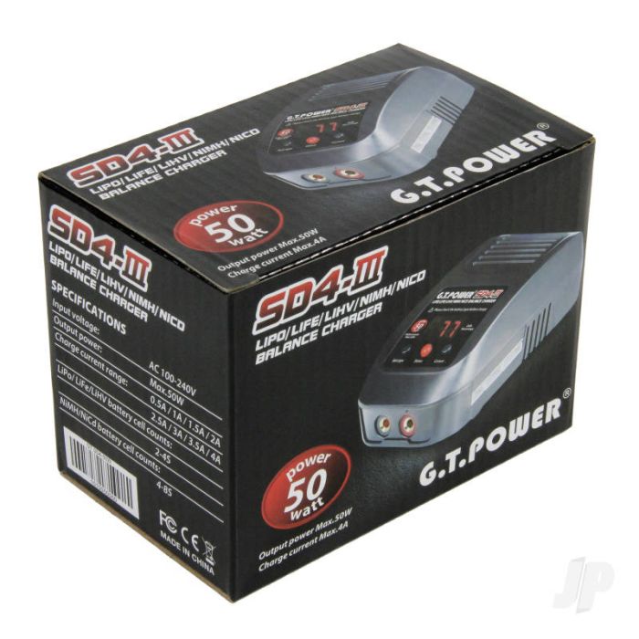 GT Power SD4 III 50W AC 4A Charger (UK) 