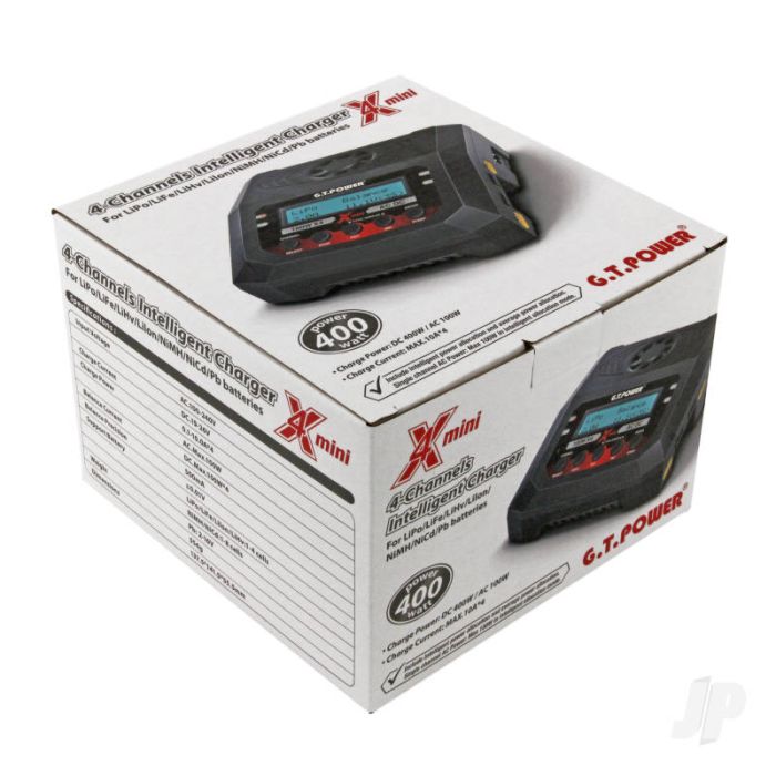 GT Power X4 400W AC/DC Charger (LiPo / LiHV / LiIon / LiFe / NiCd / NiMH / Pb)