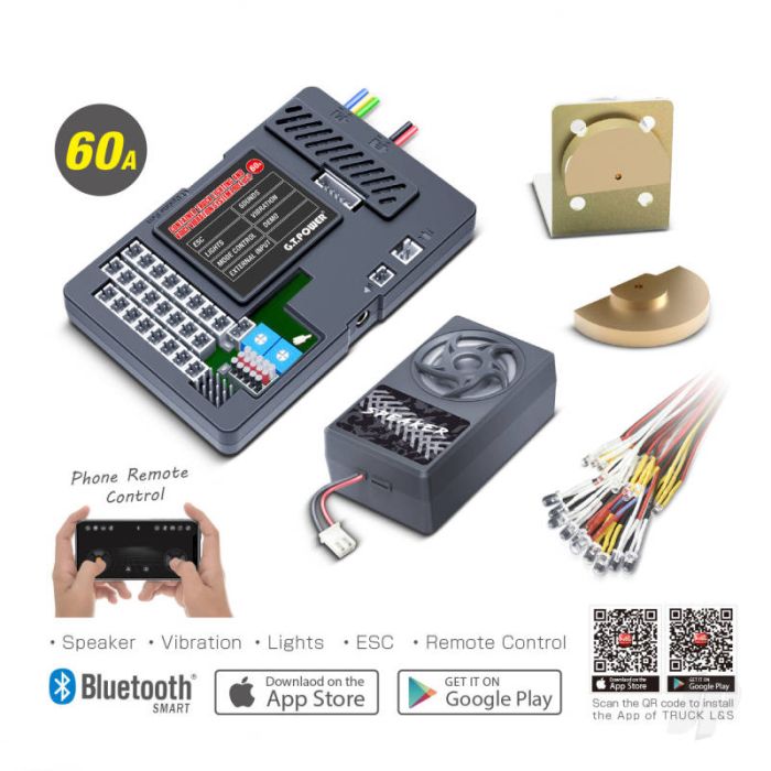 GT Power Container RC European Truck Lighting & Sound Vibration System Pro (EU)