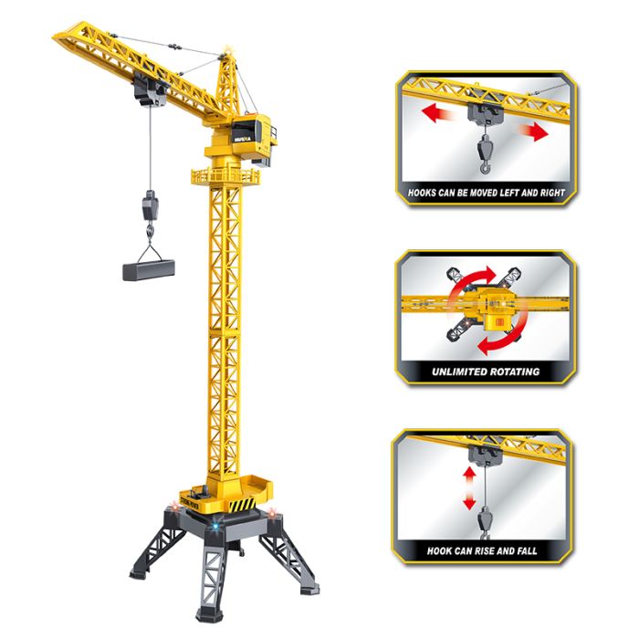 Huina RC Tower Crane - Full function w/ lights & sound! 1.2 meters tall!