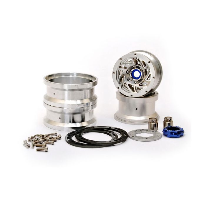 HoBao OFNA DC-1 CNC Aluminium  Beadlock 1.9" Wheels Silver