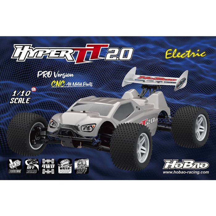 Hobao TT 2.0 Pro Truggy Truck ARTR (no Batt/Cgr) Brushless RC Car – Silver