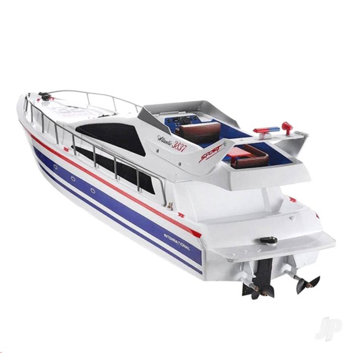 Henglong Atlantic Yacht Luxury Powerboat RTR RC Boat (700mm) - Blue