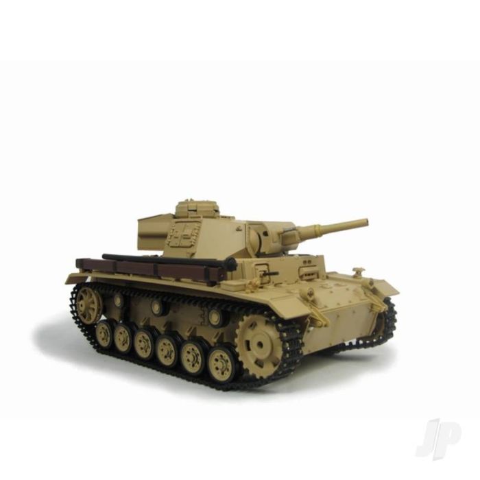 Heng Long 1:16 German Tauch Panzer III RC Tank 2.4GHz+Shooter+Smoke+Sound)