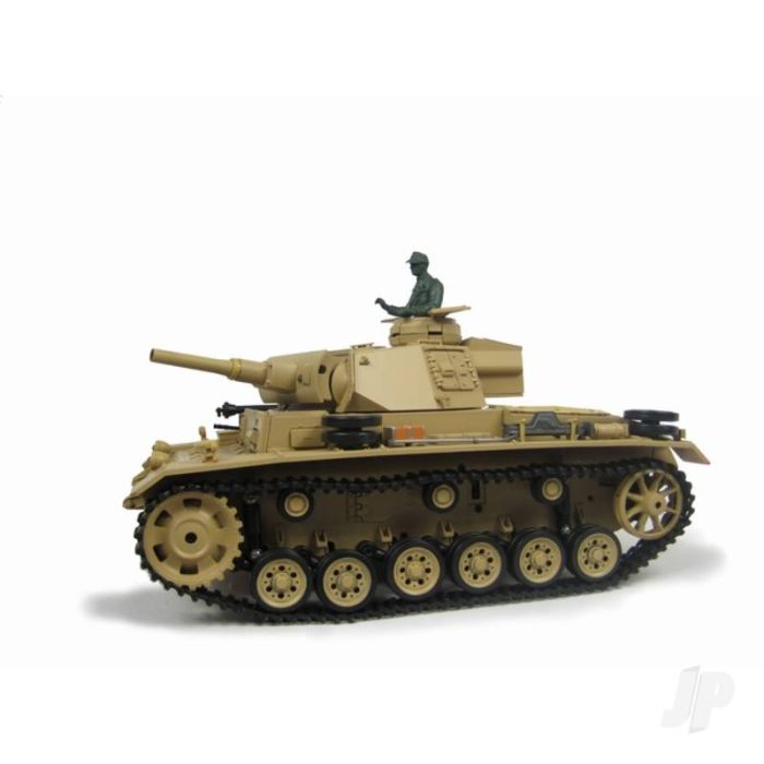 Heng Long 1:16 German Tauch Panzer III RC Tank 2.4GHz+Shooter+Smoke+Sound)